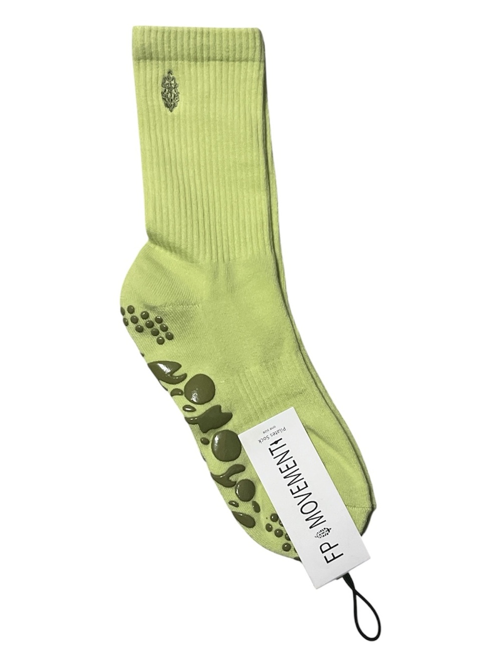 1503. FREE PEOPLE Pilates socks in Lime  One size NWT $20